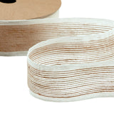 Ruban de jute rustique 40 mm blanc naturel