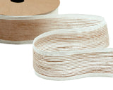 Nastro in Juta Rustico 40 mm Bianco Naturale