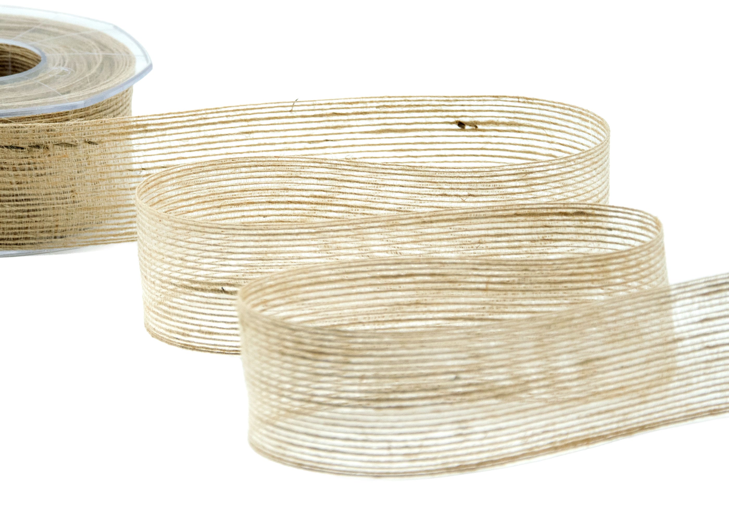 nastro in juta rustico 40 mm beige