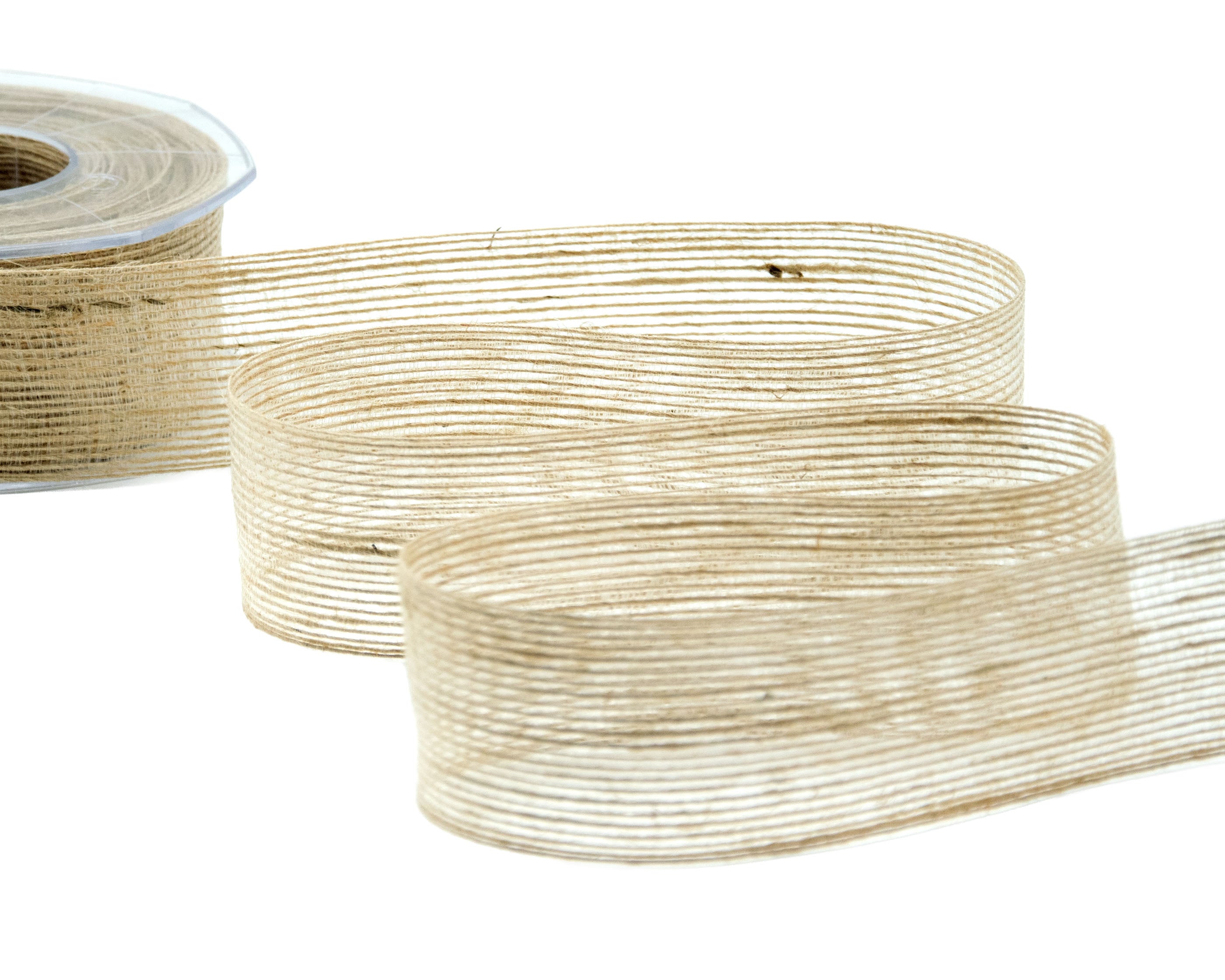 nastro in juta rustico 40 mm beige