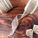 65mm Natural White Rustic Jute Ribbon