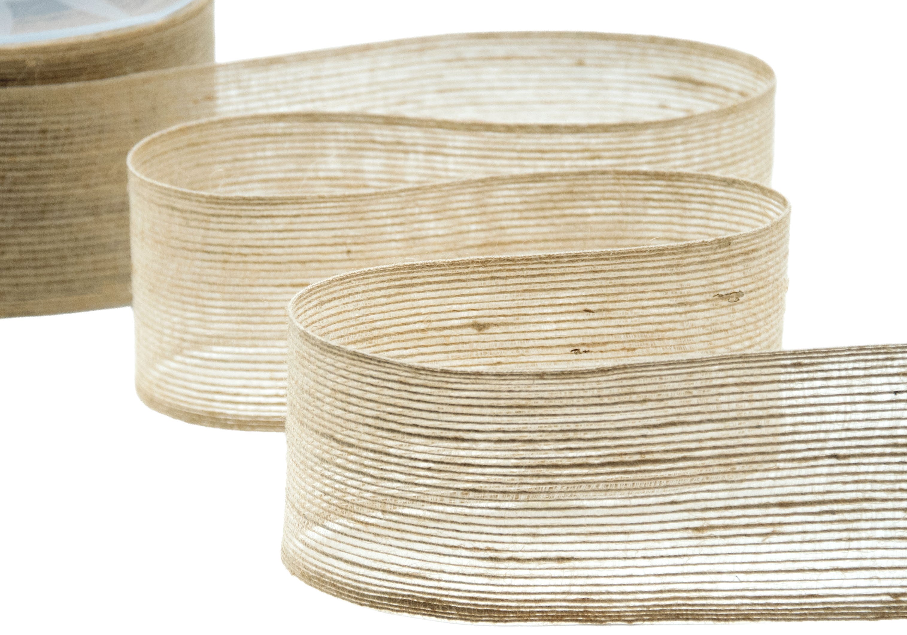 nastro in juta rustico 65 mm beige