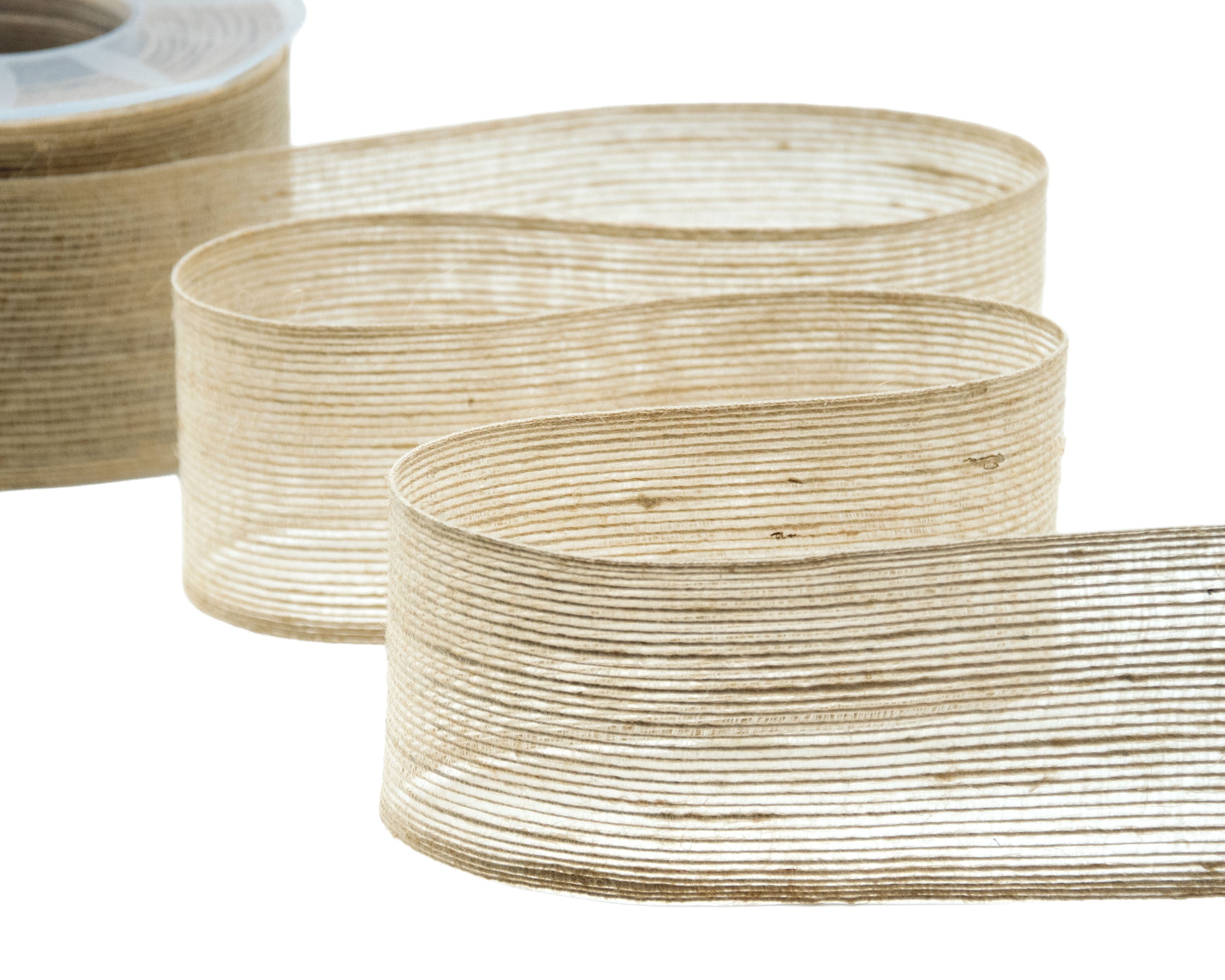 nastro in juta rustico 65 mm beige