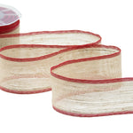 nastro in juta rustico 65 mm rosso