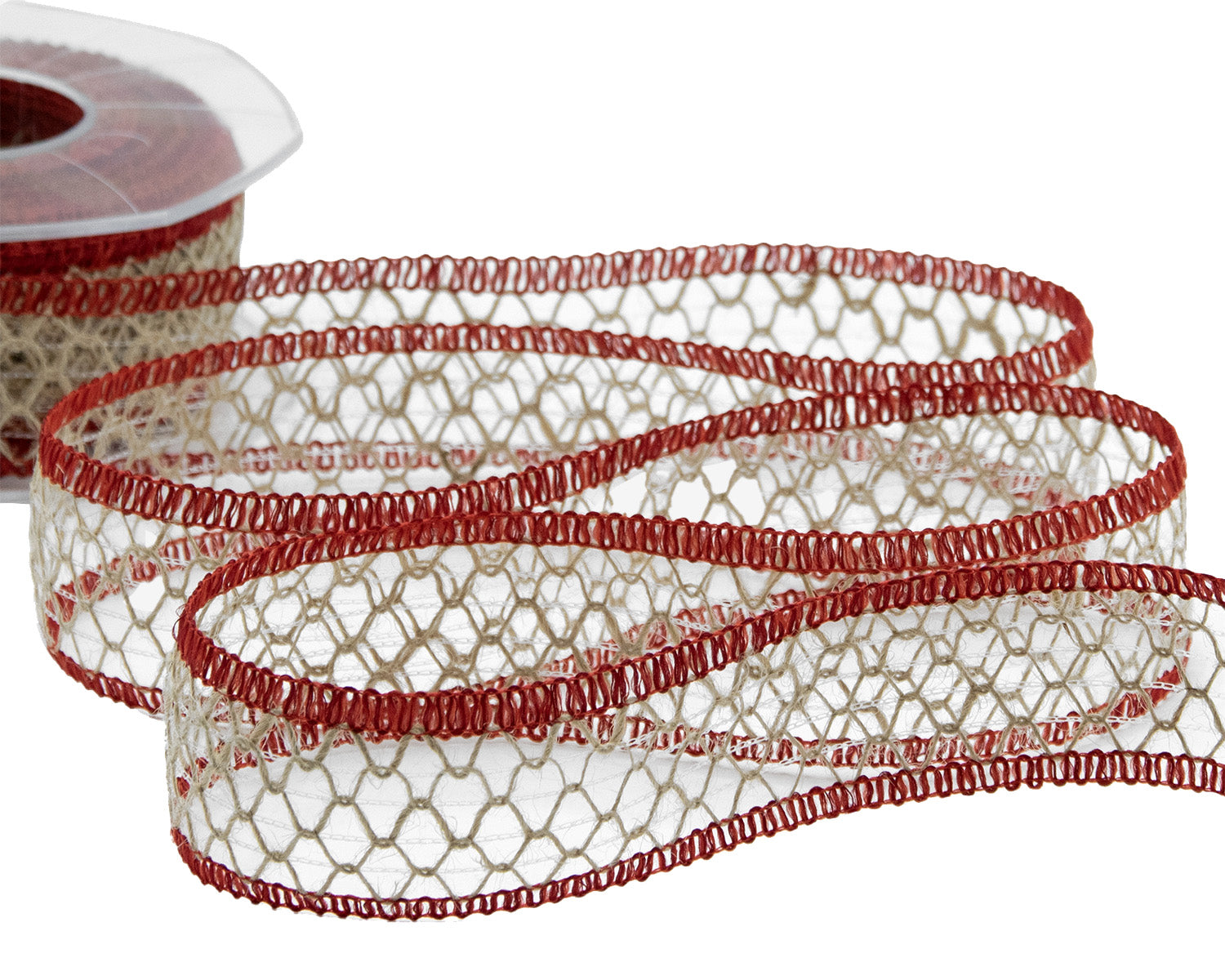 nastro traforato in juta 40 mm rosso