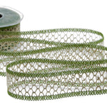 nastro traforato in juta 40 mm verde muschio