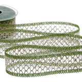 nastro traforato in juta 40 mm verde muschio