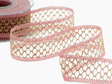 Nastro traforato in Juta 40 mm Cipria Scuro