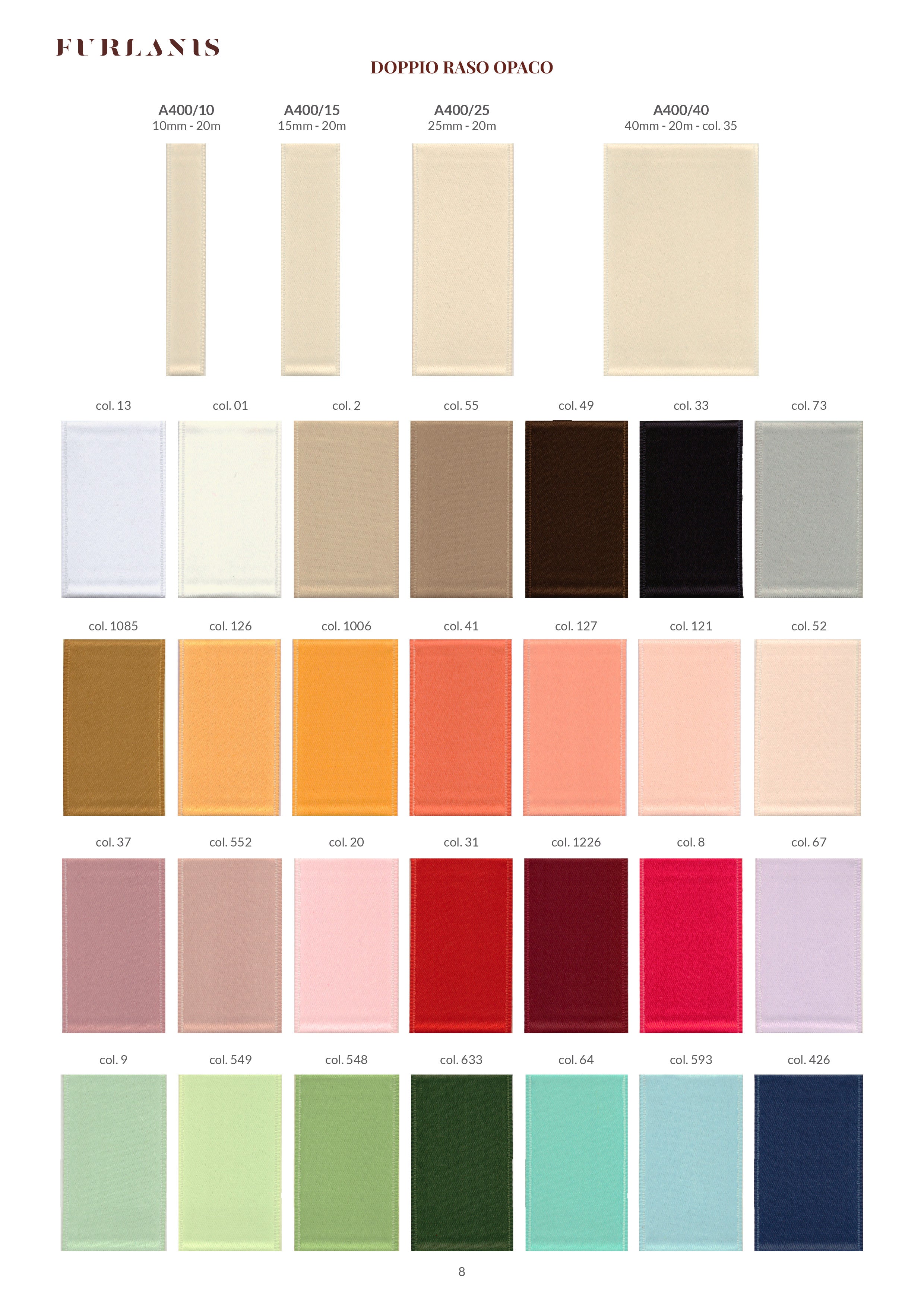 Matt Double Satin 10 MM Yellow - FURLANIS – Furlanis