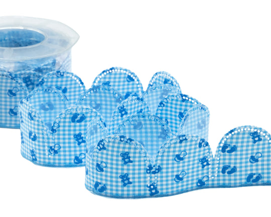 Bamby sugared almond box with Blue feet print