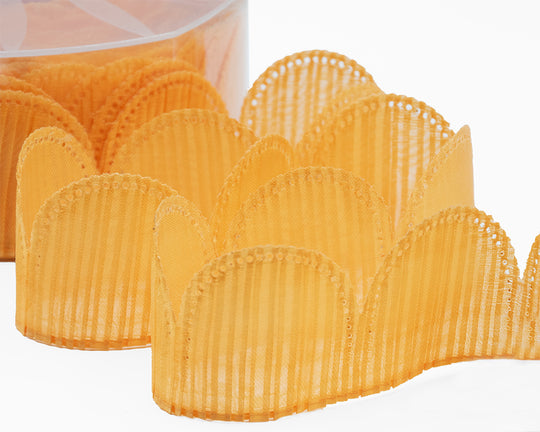 margherita plisse portaconfetti arancio becco d'oca