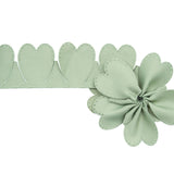 cuore gross grain portaconfetti verde salvia