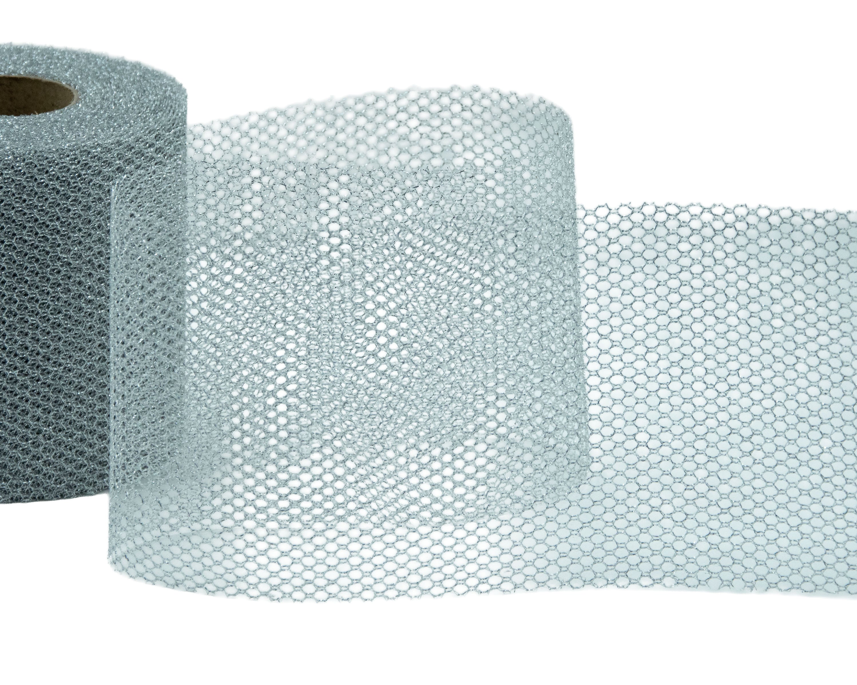 retina lurex 100 mm argento