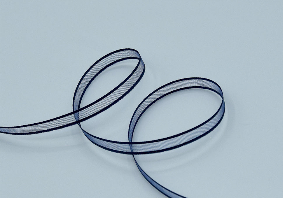 velo bordi raso 6 mm blu notte