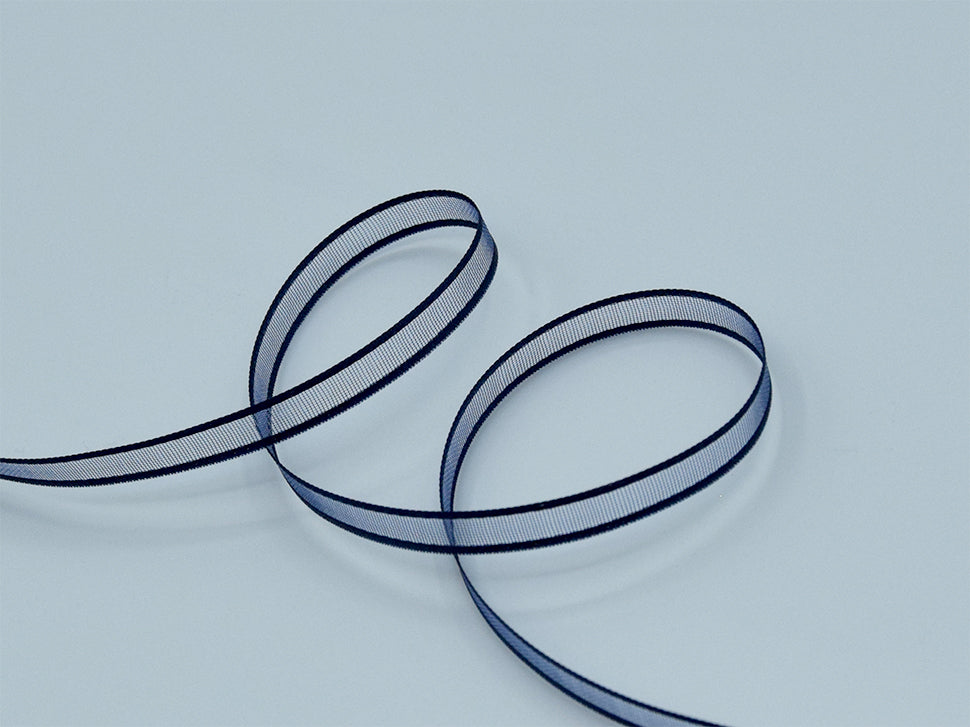 velo bordi raso 6 mm blu notte
