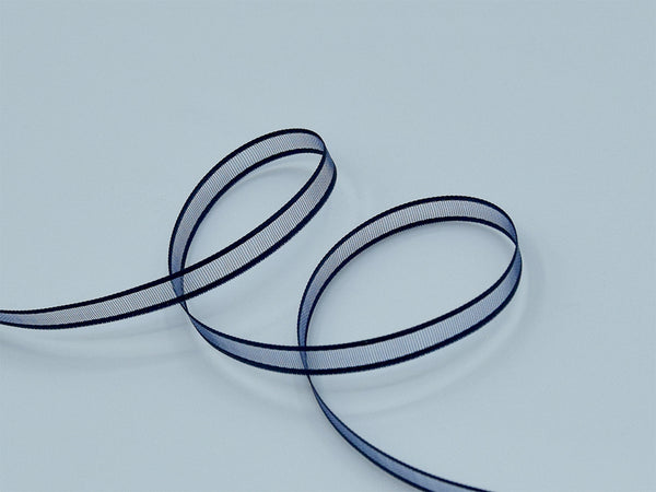 velo bordi raso 6 mm blu notte