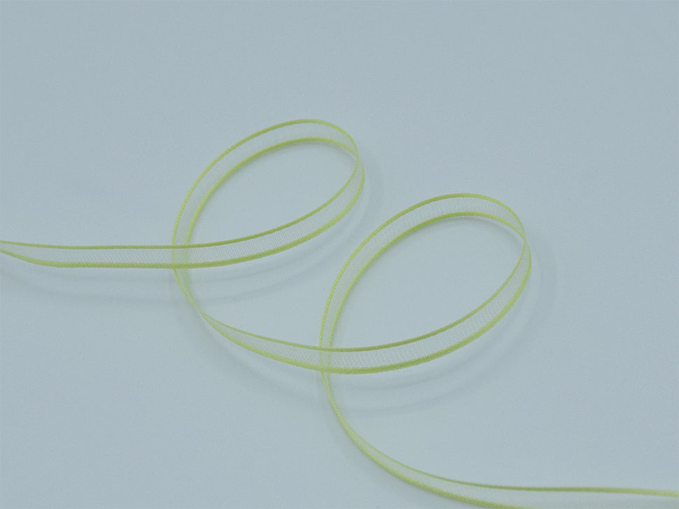 velo bordi raso 6 mm verde acido