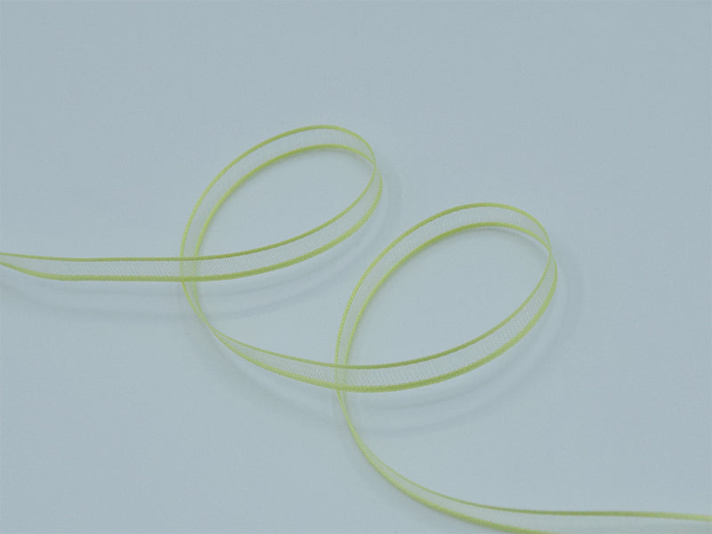velo bordi raso 6 mm verde acido