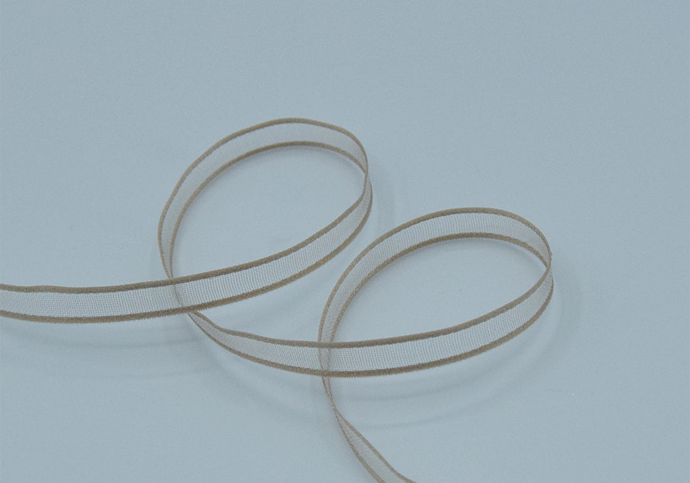 velo bordi raso 6 mm beige chiaro