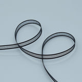 velo bordi raso 6 mm nero