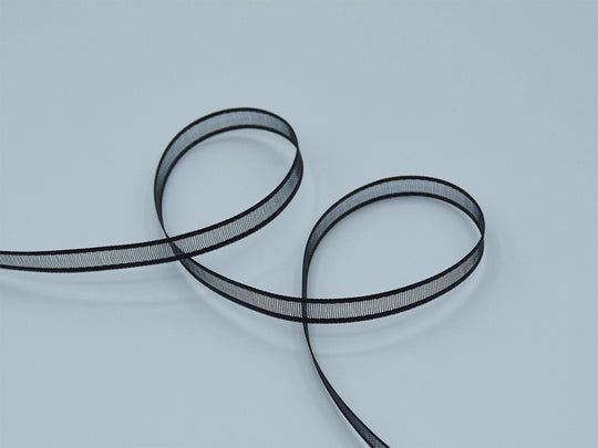 velo bordi raso 6 mm nero