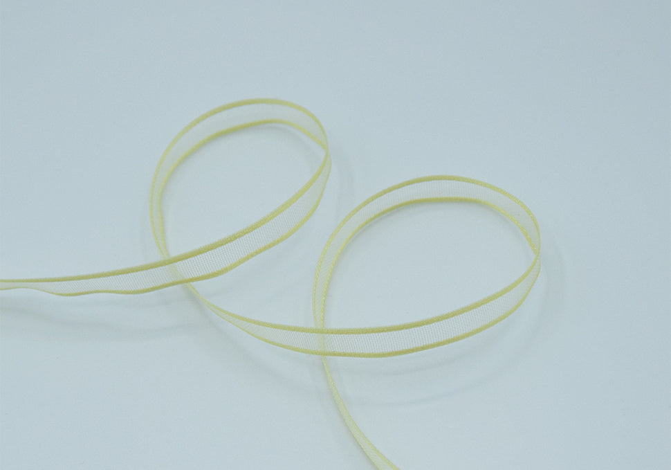velo bordi raso 6 mm giallo chiaro