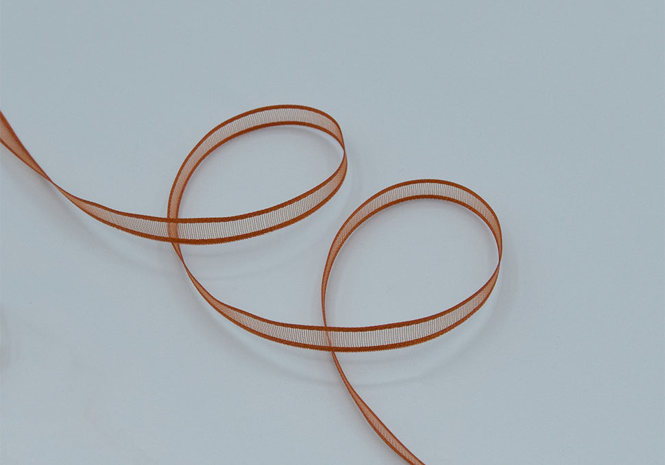 velo bordi raso 6 mm arancio scuro