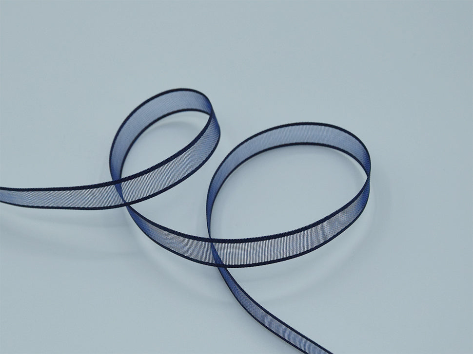 velo bordi raso 10 mm blu notte