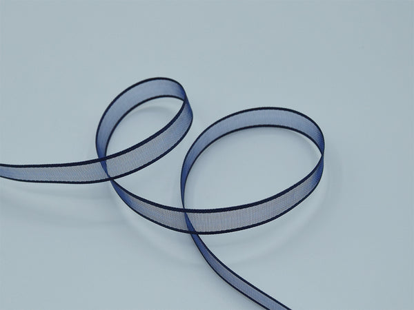 velo bordi raso 10 mm blu notte