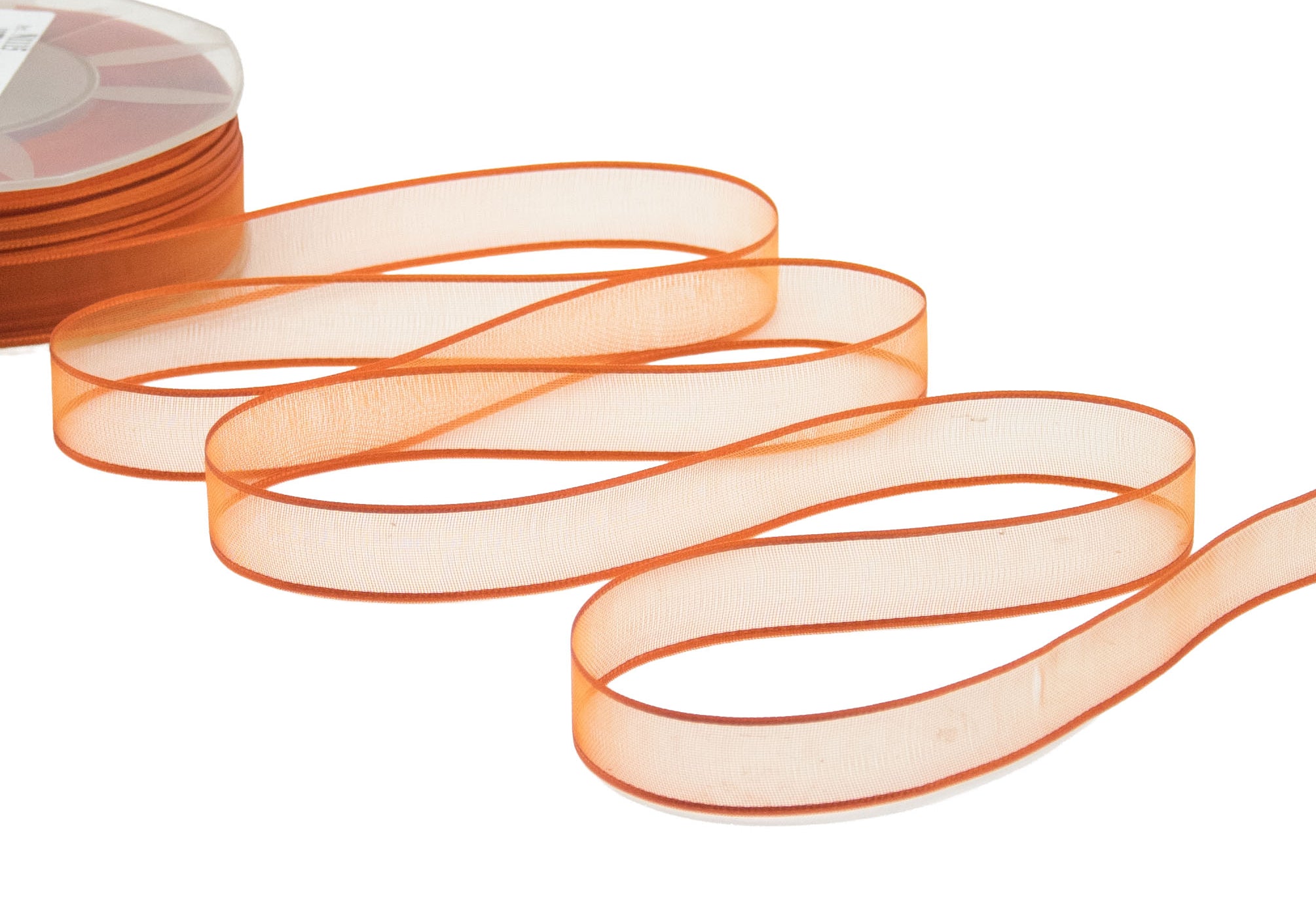 velo bordi raso 15 mm arancio scuro