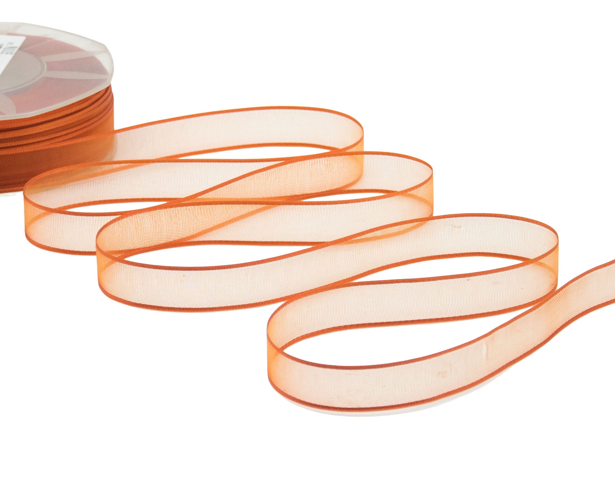 velo bordi raso 15 mm arancio scuro