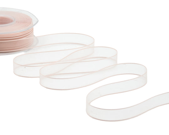 velo bordi raso 15 mm rosa cipria