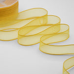 velo bordi raso 25 mm giallo sole