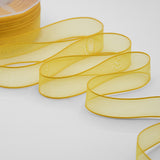velo bordi raso 25 mm giallo sole