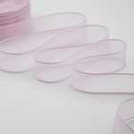 velo bordi raso 25 mm rosa baby