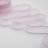 velo bordi raso 25 mm rosa baby