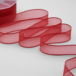 velo bordi raso 25 mm rosso
