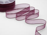 velo bordi raso 25 mm bordeaux scuro