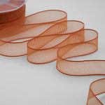 velo bordi raso 25 mm arancio pesca