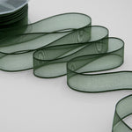 velo bordi raso 25 mm verde inglese