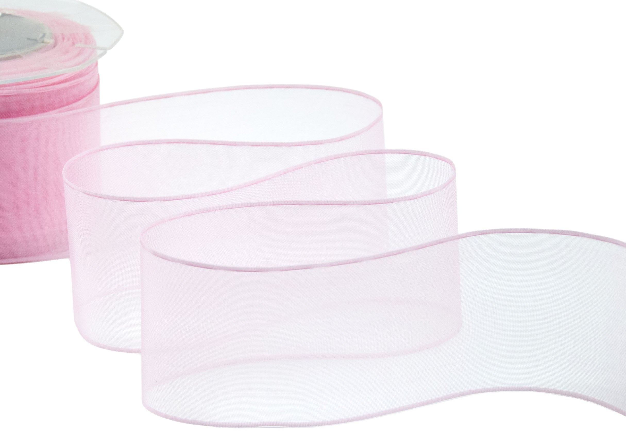 velo coccarda 50 mm rosa baby