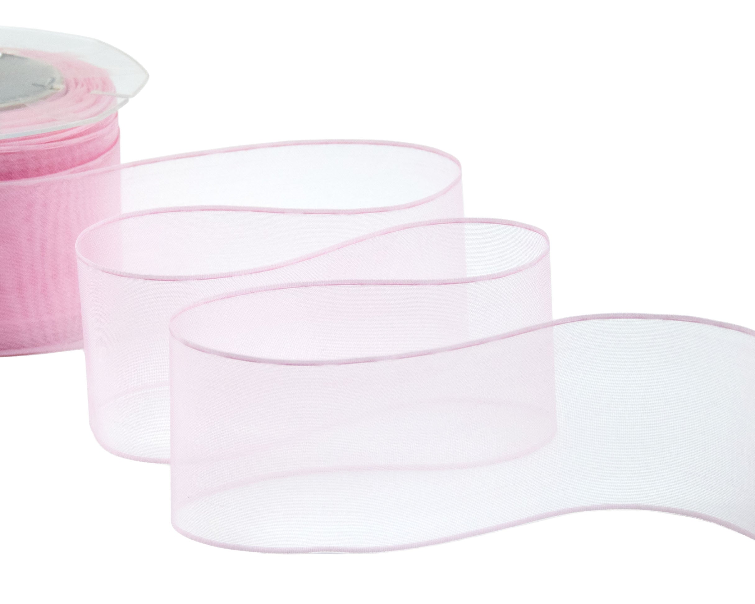 velo coccarda 50 mm rosa baby