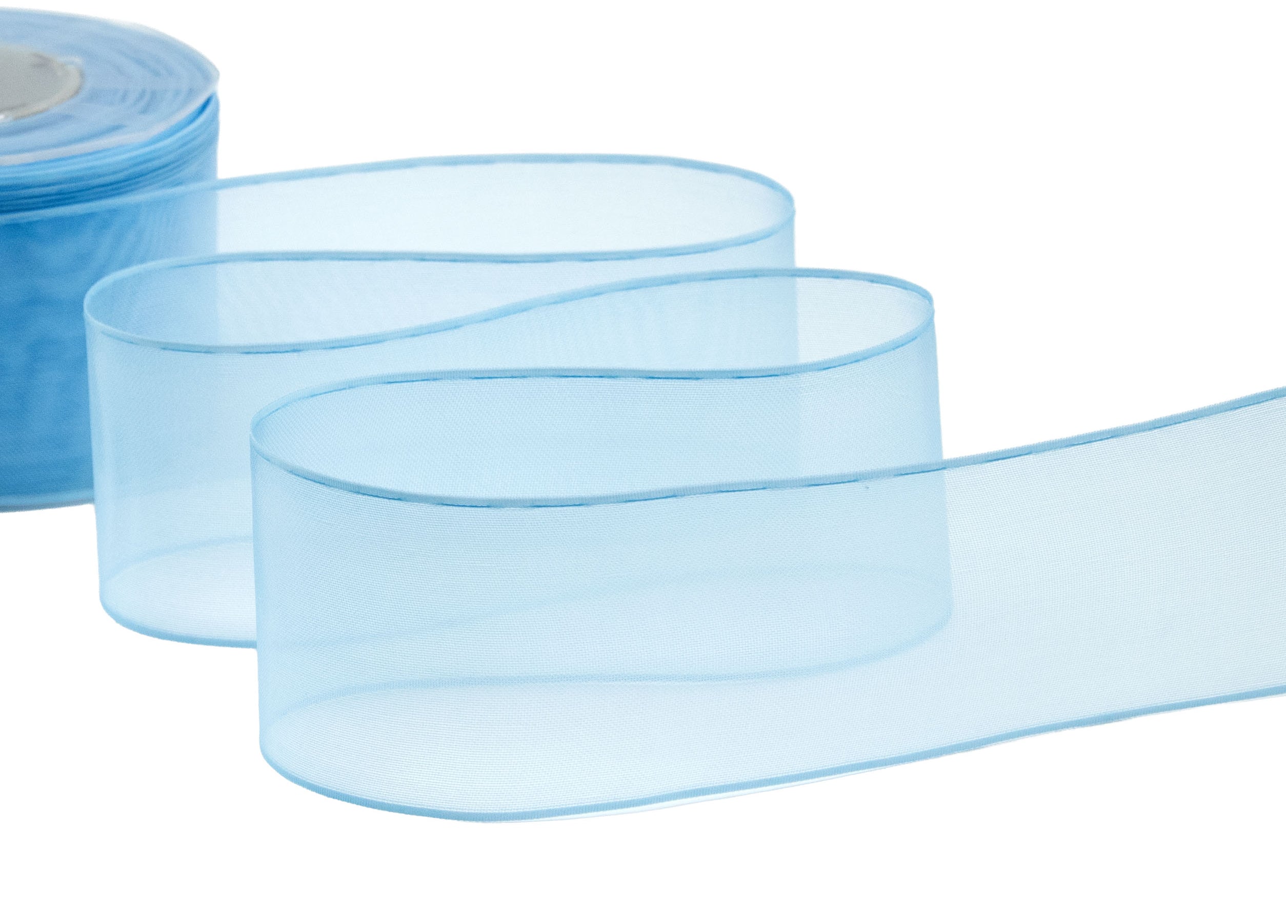 velo coccarda 50 mm azzurro baby