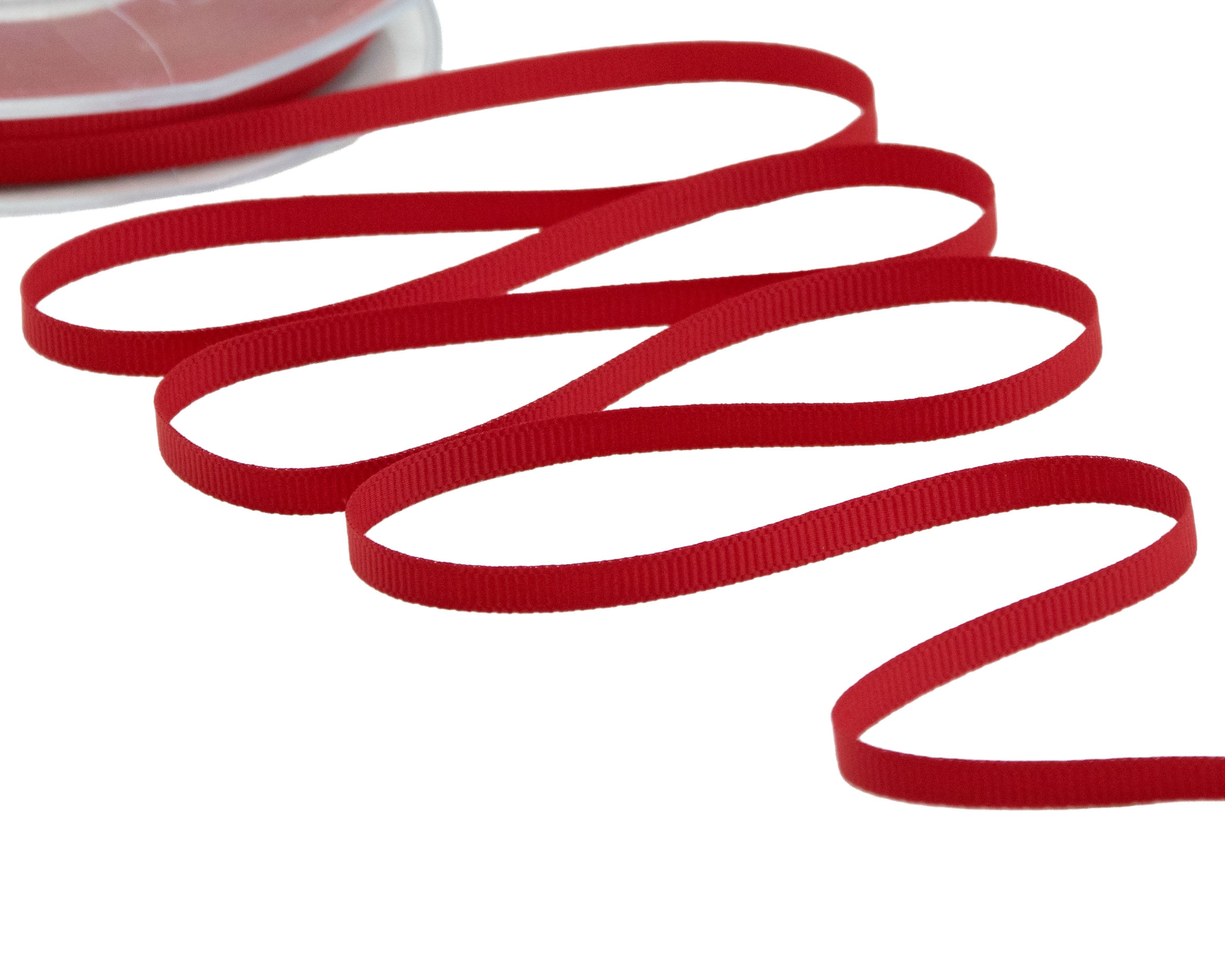 gros grain 6 mm rosso