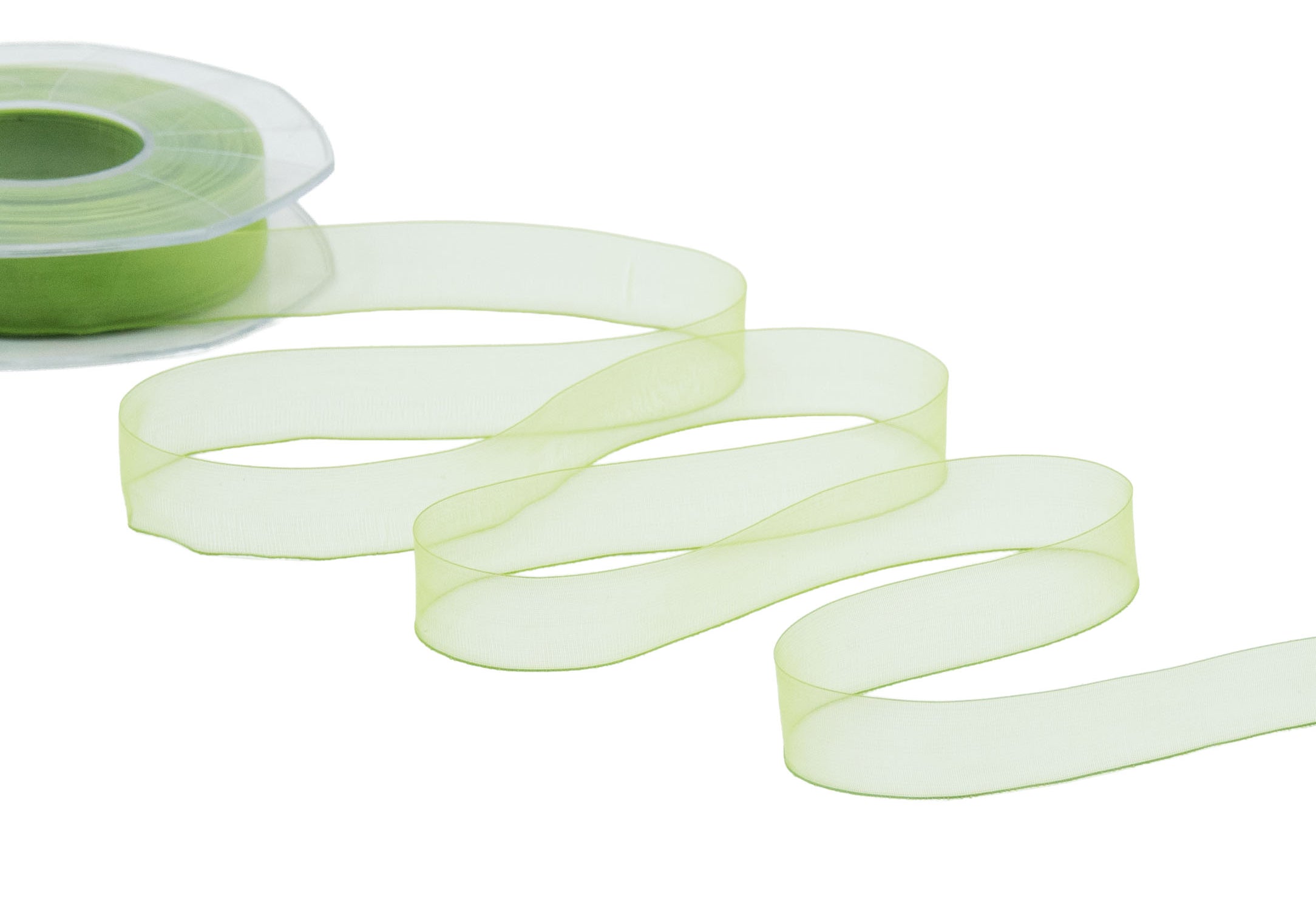 organza opaca 17 mm verde pistacchio