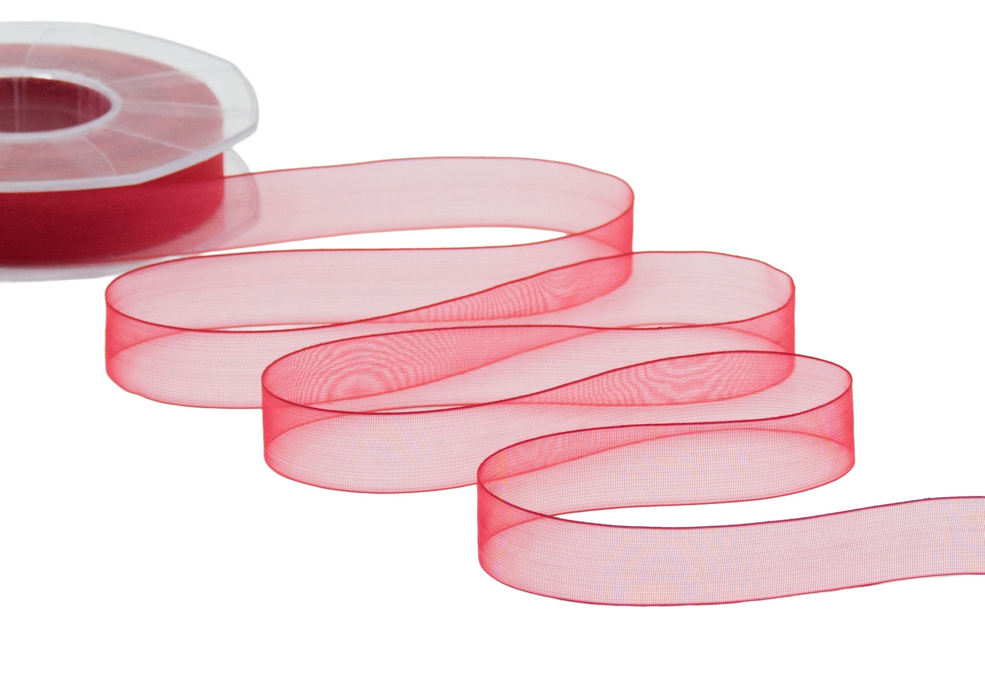 organza opaca 17 mm rosso