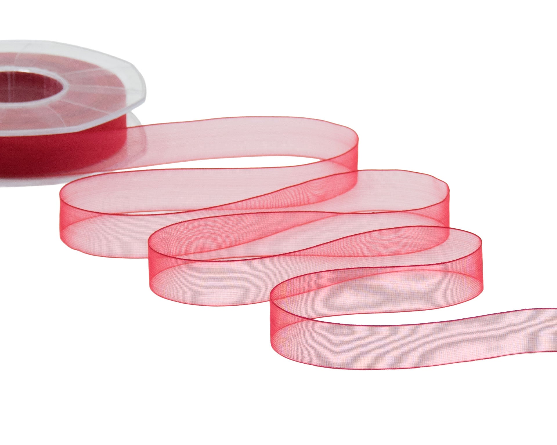 organza opaca 17 mm rosso
