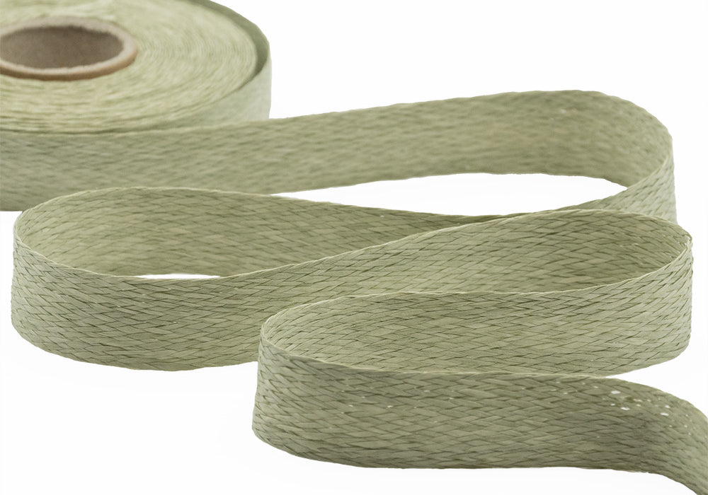 carta intrecciata 25 mm verde salvia