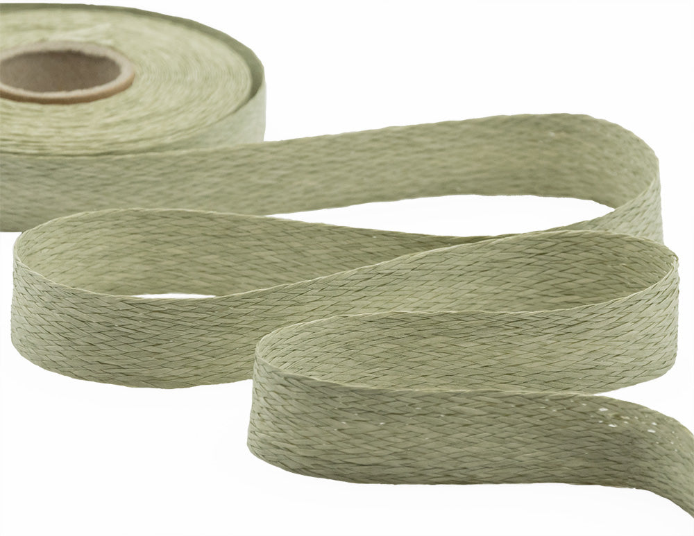 carta intrecciata 25 mm verde salvia