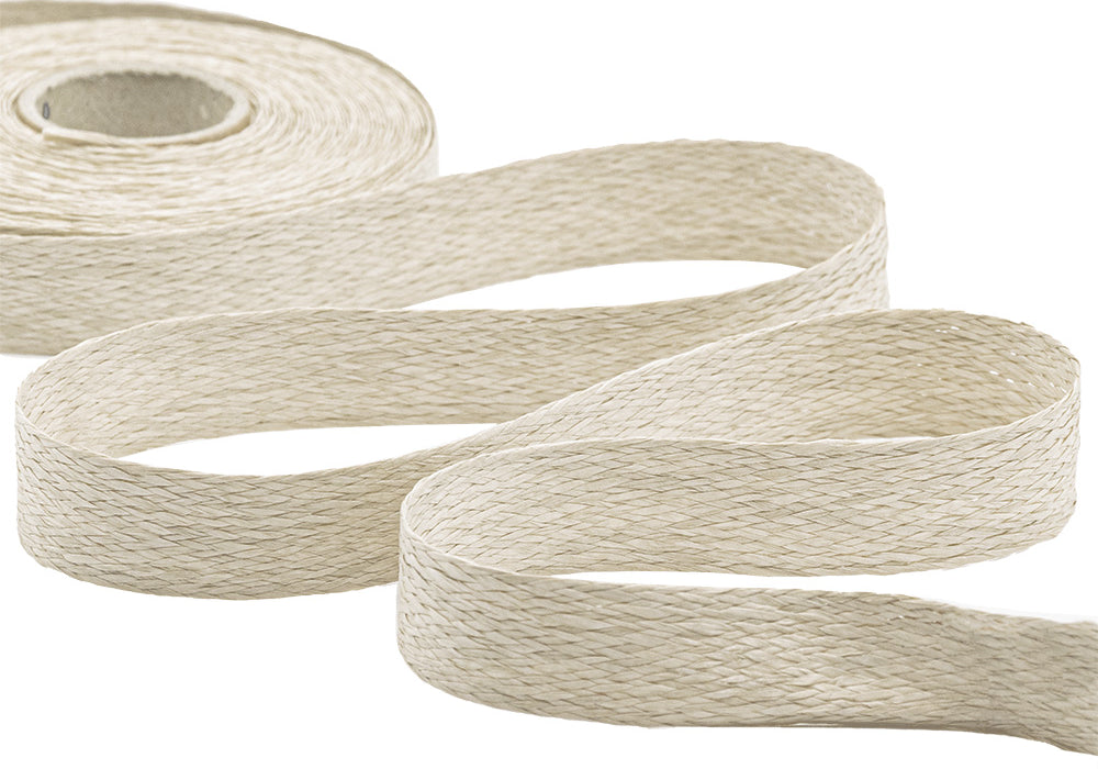 carta intrecciata 25 mm bianco naturale